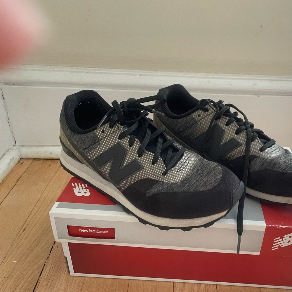 New Balance Gold and Black Athletic Sneakers